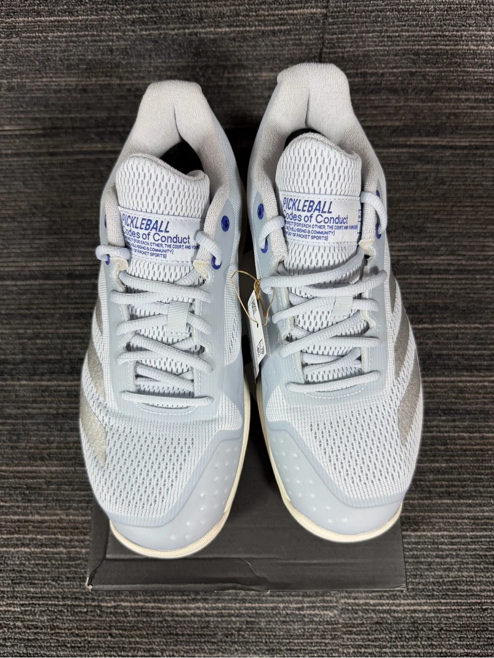 adidas Courtflash Pickleball Sneakers Halo Blue/Silver Metallic/Lucid Blue W 8.5